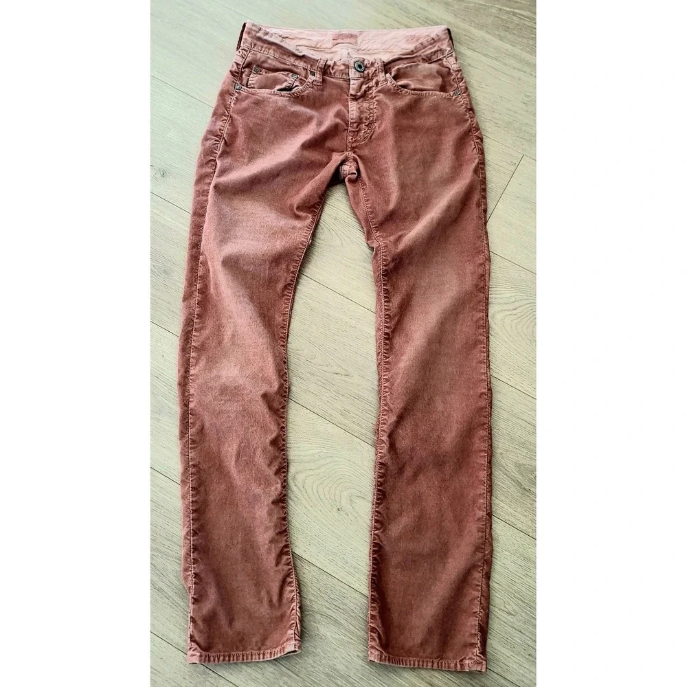 Stitch's Jeans Mens Corduroy Pants 31x32 Rustic Rust Straight Leg Distressed